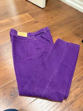 Ulla Johnson Purple Straight-Leg Jeans